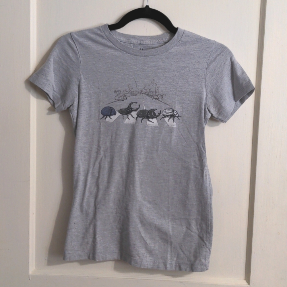 Threadless Beatles Abbey Road joke tee